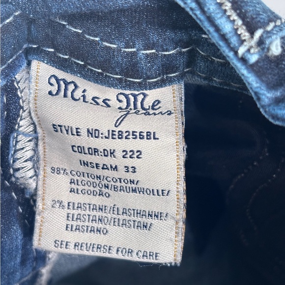 Miss Me Signature Boot Cut Low Rise Embroidered Embellished Pocket Blue Jeans 26 - Picture 7 of 8